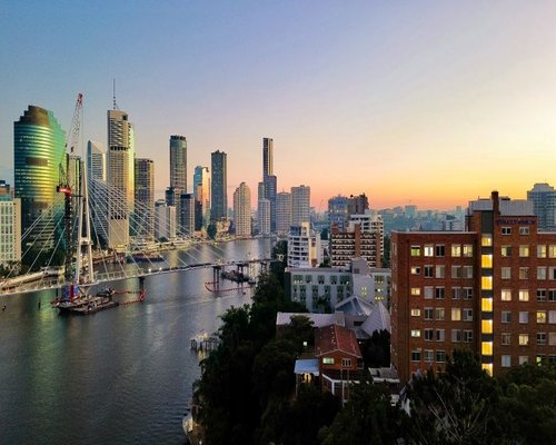 Australian city skyline at dusk