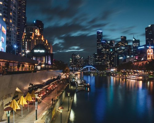 Melbourne Southbank at night